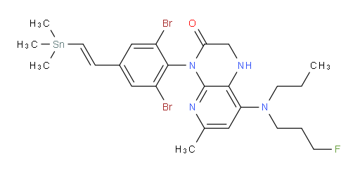 (E)-4-(2,6-二溴-4-(2-(三甲基锡基)乙烯基)苯基)-8-((3-氟丙基)(丙基)氨基)-6-甲基-1,2-二氢吡啶并[2,3-b]吡嗪-3(4H)-酮