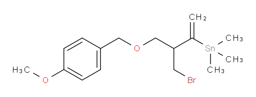 (4-bromo-3-(((4-methoxybenzyl)oxy)methyl)but-1-en-2-yl)trimethylstannane