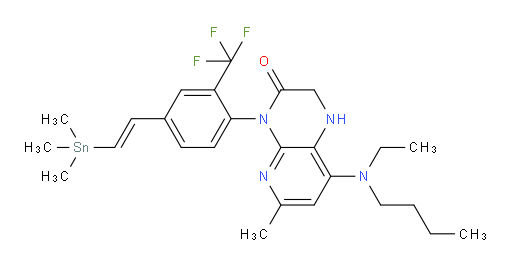(E)-8-(丁基(乙基)氨基)-6-甲基-4-(2-(三氟甲基)-4-(2-(三甲基锡基)乙烯基)苯基)-1,2-二氢吡啶并[2,3-b]吡嗪-3(4H)-酮