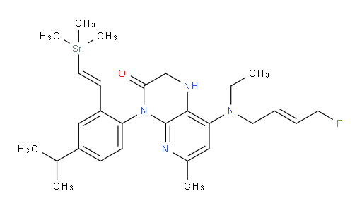 8-(乙基((E)-4-氟丁-2-烯-1-基)氨基)-4-(4-异丙基-2-((E)-2-(三甲基锡基)乙烯基)苯基)-6-甲基-1,2-二氢吡啶并[2,3-b]吡嗪-3(4H)-酮