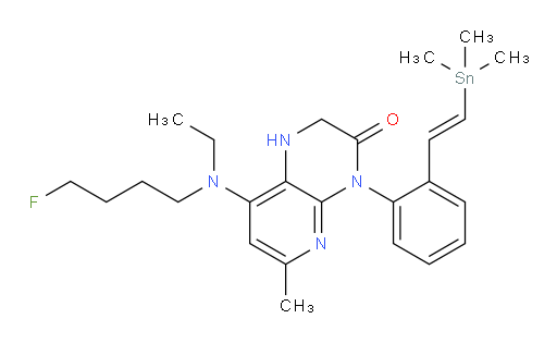 (E)-8-(ethyl(4-fluorobutyl)amino)-6-methyl-4-(2-(2-(trimethylstannyl)vinyl)phenyl)-1,2-dihydropyrido[2,3-b]pyrazin-3(4H)-one