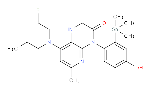 8-((2-fluoroethyl)(propyl)amino)-4-(4-hydroxy-2-(trimethylstannyl)phenyl)-6-methyl-1,2-dihydropyrido[2,3-b]pyrazin-3(4H)-one