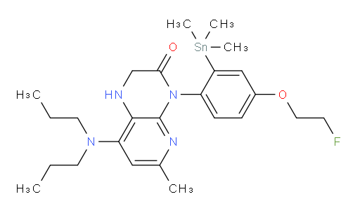 8-(dipropylamino)-4-(4-(2-fluoroethoxy)-2-(trimethylstannyl)phenyl)-6-methyl-1,2-dihydropyrido[2,3-b]pyrazin-3(4H)-one