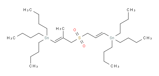 tributyl((E)-2-methyl-3-(((E)-3-(tributylstannyl)allyl)sulfonyl)prop-1-en-1-yl)stannane