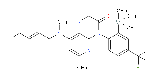 (E)-8-((4-fluorobut-2-en-1-yl)(methyl)amino)-6-methyl-4-(4-(trifluoromethyl)-2-(trimethylstannyl)phenyl)-1,2-dihydropyrido[2,3-b]pyrazin-3(4H)-one