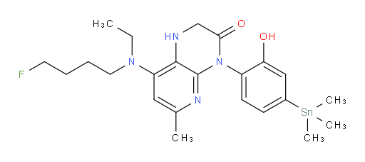 8-(ethyl(4-fluorobutyl)amino)-4-(2-hydroxy-4-(trimethylstannyl)phenyl)-6-methyl-1,2-dihydropyrido[2,3-b]pyrazin-3(4H)-one