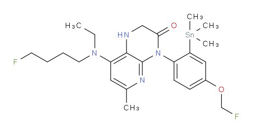 8-(ethyl(4-fluorobutyl)amino)-4-(4-(fluoromethoxy)-2-(trimethylstannyl)phenyl)-6-methyl-1,2-dihydropyrido[2,3-b]pyrazin-3(4H)-one