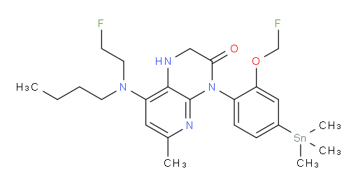 8-(butyl(2-fluoroethyl)amino)-4-(2-(fluoromethoxy)-4-(trimethylstannyl)phenyl)-6-methyl-1,2-dihydropyrido[2,3-b]pyrazin-3(4H)-one