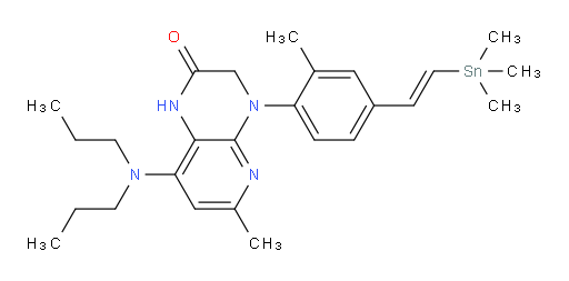 (E)-8-(dipropylamino)-6-methyl-4-(2-methyl-4-(2-(trimethylstannyl)vinyl)phenyl)-3,4-dihydropyrido[2,3-b]pyrazin-2(1H)-one