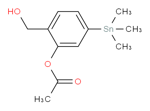 2-(羟甲基)-5-(三甲基锡基)苯基 乙酸酯