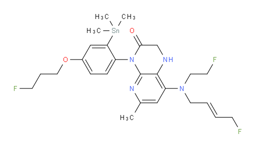 (E)-8-((4-氟丁-2-烯-1-基)(2-氟乙基)氨基)-4-(4-(3-氟丙氧基)-2-(三甲基锡基)苯基)-6-甲基-1,2-二氢吡啶并[2,3-b]吡嗪-3(4H)-酮