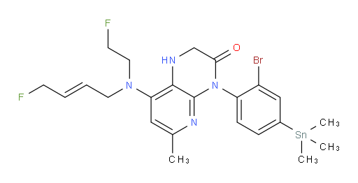 (E)-4-(2-bromo-4-(trimethylstannyl)phenyl)-8-((4-fluorobut-2-en-1-yl)(2-fluoroethyl)amino)-6-methyl-1,2-dihydropyrido[2,3-b]pyrazin-3(4H)-one