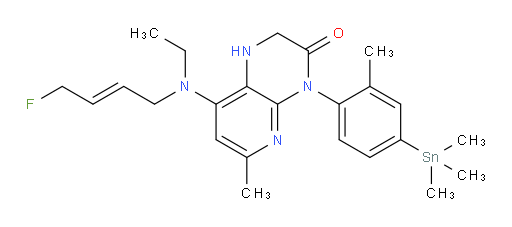 (E)-8-(ethyl(4-fluorobut-2-en-1-yl)amino)-6-methyl-4-(2-methyl-4-(trimethylstannyl)phenyl)-1,2-dihydropyrido[2,3-b]pyrazin-3(4H)-one
