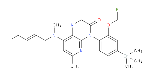 (E)-8-((4-fluorobut-2-en-1-yl)(methyl)amino)-4-(2-(fluoromethoxy)-4-(trimethylstannyl)phenyl)-6-methyl-1,2-dihydropyrido[2,3-b]pyrazin-3(4H)-one