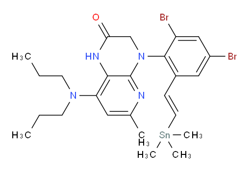 (E)-4-(2,4-dibromo-6-(2-(trimethylstannyl)vinyl)phenyl)-8-(dipropylamino)-6-methyl-3,4-dihydropyrido[2,3-b]pyrazin-2(1H)-one