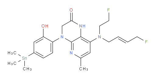 (E)-8-((4-氟丁-2-烯-1-基)(2-氟乙基)氨基)-4-(2-羟基-4-(三甲基锡基)苯基)-6-甲基-3,4-二氢吡啶并[2,3-b]吡嗪-2(1H)-酮