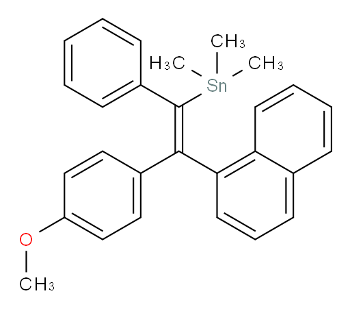 (Z)-(2-(4-甲氧基苯基)-2-(萘-1-基)-1-苯基乙烯基)三甲基锡烷