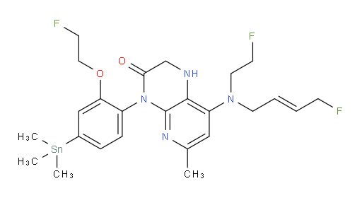 (E)-8-((4-氟丁-2-烯-1-基)(2-氟乙基)氨基)-4-(2-(2-氟乙氧基)-4-(三甲基锡基)苯基)-6-甲基-1,2-二氢吡啶并[2,3-b]吡嗪-3(4H)-酮