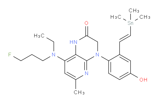 (E)-8-(ethyl(3-fluoropropyl)amino)-4-(4-hydroxy-2-(2-(trimethylstannyl)vinyl)phenyl)-6-methyl-3,4-dihydropyrido[2,3-b]pyrazin-2(1H)-one
