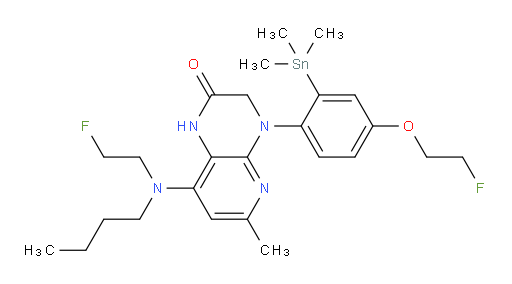 8-(butyl(2-fluoroethyl)amino)-4-(4-(2-fluoroethoxy)-2-(trimethylstannyl)phenyl)-6-methyl-3,4-dihydropyrido[2,3-b]pyrazin-2(1H)-one
