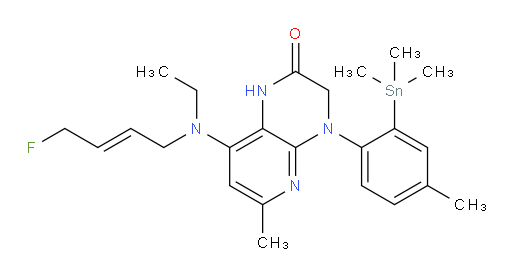 (E)-8-(ethyl(4-fluorobut-2-en-1-yl)amino)-6-methyl-4-(4-methyl-2-(trimethylstannyl)phenyl)-3,4-dihydropyrido[2,3-b]pyrazin-2(1H)-one