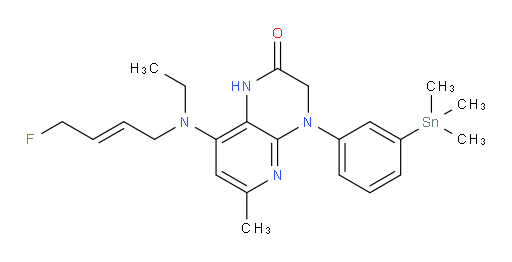 (E)-8-(ethyl(4-fluorobut-2-en-1-yl)amino)-6-methyl-4-(3-(trimethylstannyl)phenyl)-3,4-dihydropyrido[2,3-b]pyrazin-2(1H)-one