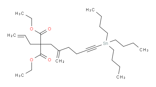 diethyl 2-allyl-2-(2-methylene-6-(tributylstannyl)hex-5-yn-1-yl)malonate