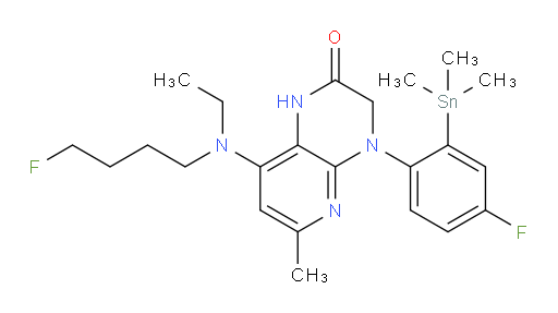8-(ethyl(4-fluorobutyl)amino)-4-(4-fluoro-2-(trimethylstannyl)phenyl)-6-methyl-3,4-dihydropyrido[2,3-b]pyrazin-2(1H)-one