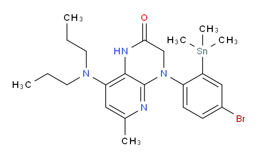 4-(4-bromo-2-(trimethylstannyl)phenyl)-8-(dipropylamino)-6-methyl-3,4-dihydropyrido[2,3-b]pyrazin-2(1H)-one