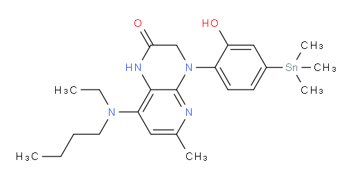 8-(butyl(ethyl)amino)-4-(2-hydroxy-4-(trimethylstannyl)phenyl)-6-methyl-3,4-dihydropyrido[2,3-b]pyrazin-2(1H)-one