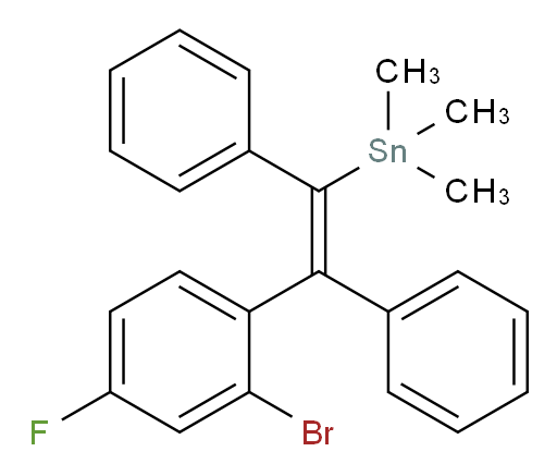 (E)-(2-(2-溴-4-氟苯基)-1,2-二苯基乙烯基)三甲基锡烷
