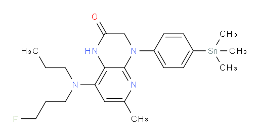 8-((3-fluoropropyl)(propyl)amino)-6-methyl-4-(4-(trimethylstannyl)phenyl)-3,4-dihydropyrido[2,3-b]pyrazin-2(1H)-one