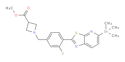 甲基 1-(3-氟-4-(5-(三甲基锡基)噻唑并[5,4-b]吡啶-2-基)苄基)氮杂环丁烷-3-甲酸酯