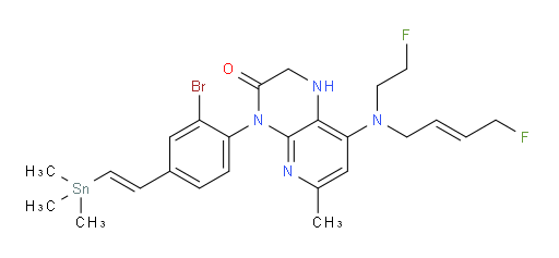 4-(2-溴-4-((E)-2-(三甲基锡基)乙烯基)苯基)-8-(((E)-4-氟丁-2-烯-1-基)(2-氟乙基)氨基)-6-甲基-1,2-二氢吡啶并[2,3-b]吡嗪-3(4H)-酮