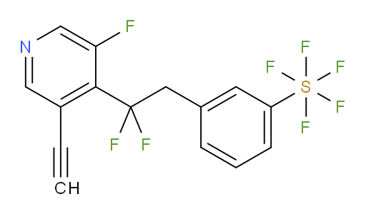 3-(2-(3-ethynyl-5-fluoropyridin-4-yl)-2,2-difluoroethyl)(pentafluoromercapto)benzene
