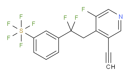 3-(2-(3-ethynyl-5-fluoropyridin-4-yl)-1,1-difluoroethyl)(pentafluoromercapto)benzene