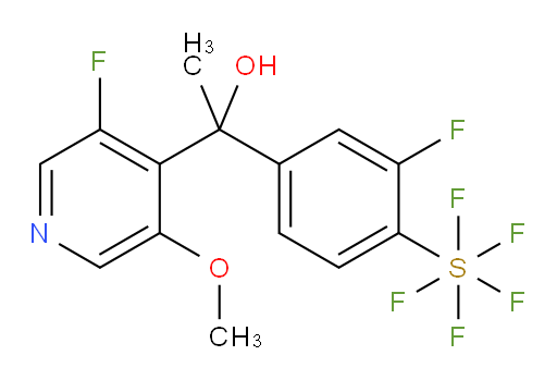 1-(3-fluoro-4-(pentafluoromercapto)phenyl)-1-(3-fluoro-5-methoxypyridin-4-yl)ethanol