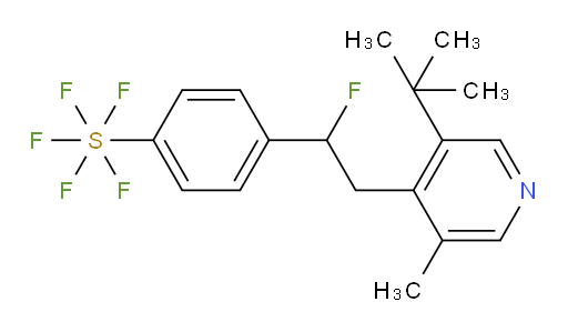 4-(2-(3-(tert-butyl)-5-methylpyridin-4-yl)-1-fluoroethyl)(pentafluoromercapto)benzene