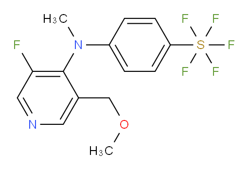 4-((3-fluoro-5-(methoxymethyl)pyridin-4-yl)(methyl)amino)(pentafluoromercapto)benzene