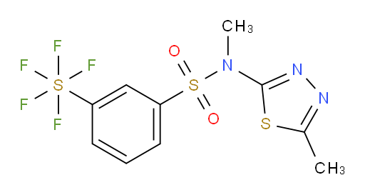 3-(pentafluoromercapto)-N-methyl-N-(5-methyl-1,3,4-thiadiazol-2-yl)benzenesulfonamide
