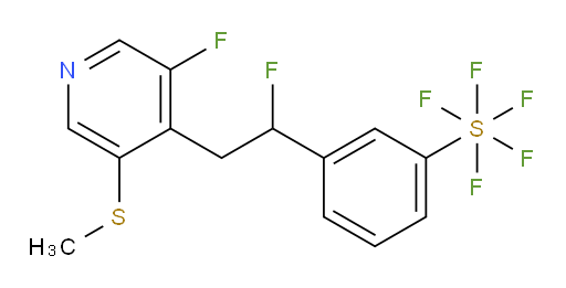 3-(1-fluoro-2-(3-fluoro-5-(methylthio)pyridin-4-yl)ethyl)(pentafluoromercapto)benzene