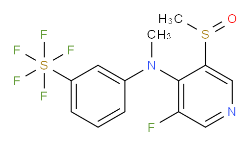 3-((3-fluoro-5-(methylsulfinyl)pyridin-4-yl)(methyl)amino)(pentafluoromercapto)benzene
