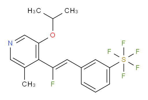 (Z)-3-(2-fluoro-2-(3-isopropoxy-5-methylpyridin-4-yl)vinyl)(pentafluoromercapto)benzene