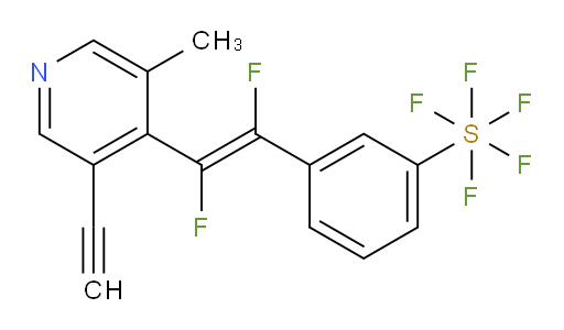 (E)-3-(2-(3-ethynyl-5-methylpyridin-4-yl)-1,2-difluorovinyl)(pentafluoromercapto)benzene