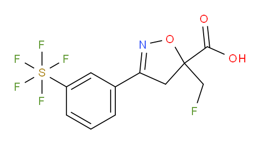 5-(fluoromethyl)-3-(3-(pentafluoromercapto)phenyl)-4,5-dihydroisoxazole-5-carboxylic acid