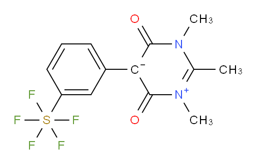 [3,4,5,6-tetrahydro-1,2,3-trimethyl-4,6-dioxo-5-(phenyl-κC )pyrimidiniumato(2-)]sulfur pentafluoride