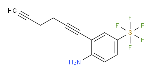 4-amino-3-(hexa-1,5-diyn-1-yl)(pentafluoromercapto)benzene