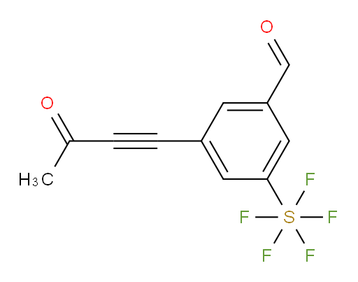 3-(pentafluoromercapto)-5-(3-oxobut-1-yn-1-yl)benzaldehyde