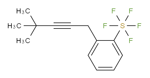 2-(4,4-dimethylpent-2-yn-1-yl)(pentafluoromercapto)benzene