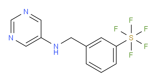 3-((pyrimidin-5-ylamino)methyl)(pentafluoromercapto)benzene